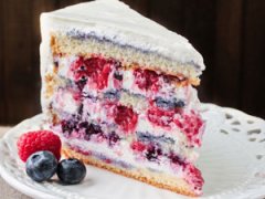 Рецепт бисквитного пирога с ягодами